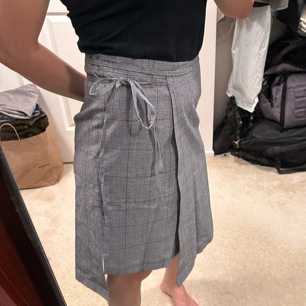 Gray String Waist Skirt - image 2
